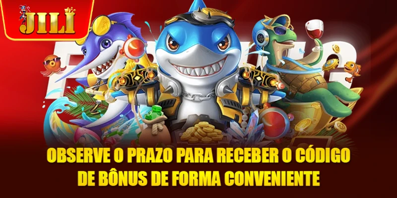 Observe o prazo para receber o código de bônus de forma conveniente